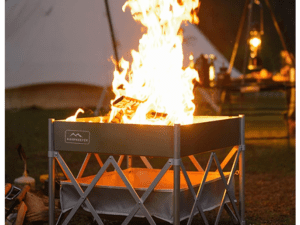 leave no trace 18 wood burning fire pit with heat shield