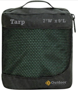 7’X9′ nylon tarp with pouch